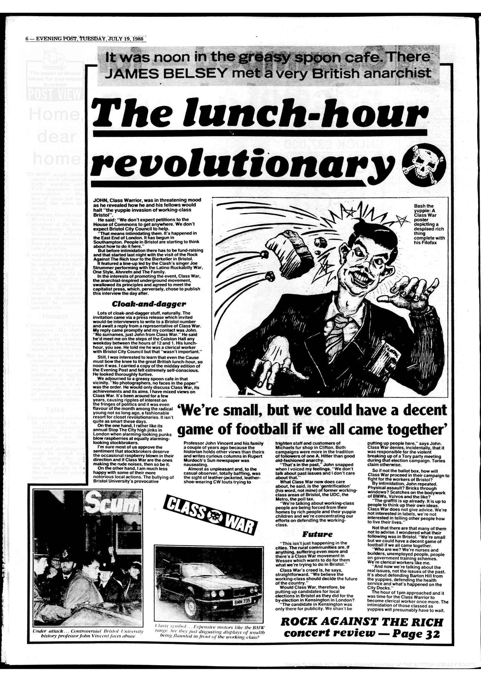 The lunch-hour revolutionary, Evening Post, 19 July 1988