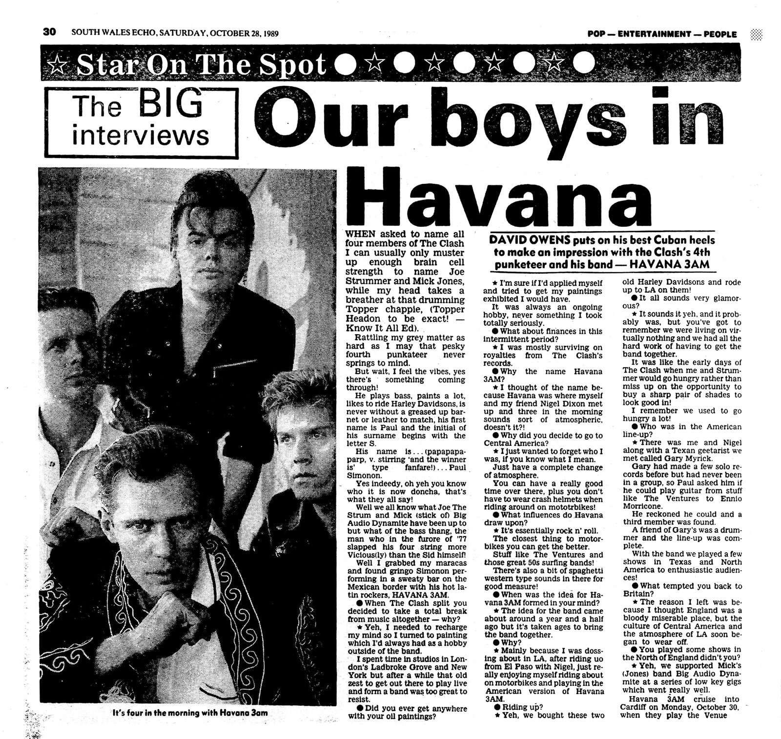 1989 10 South Wales Echo - Saturday 28 October 1989
